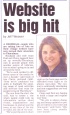 Cutting from The Gazette: Website is a big hit